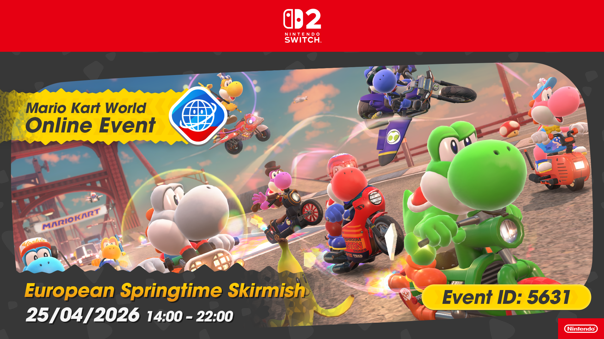 Seuraava Mario Kart World -pelin Euroopan verkkotapahtuma on todellinen pudotuspeli!