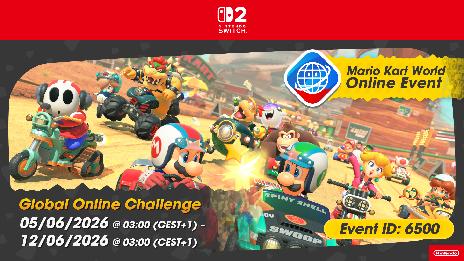 Kiihdytä kohti horisonttia Mario Kart Worldin ensimmäisessä maailmanlaajuisessa verkkotapahtumassa!