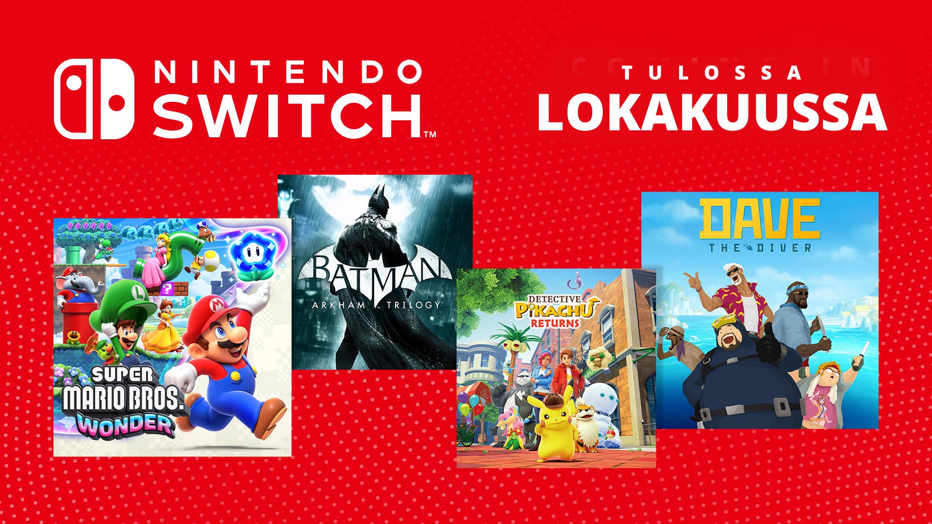 Tulevat Nintendo Switch -pelit lokakuu 2023